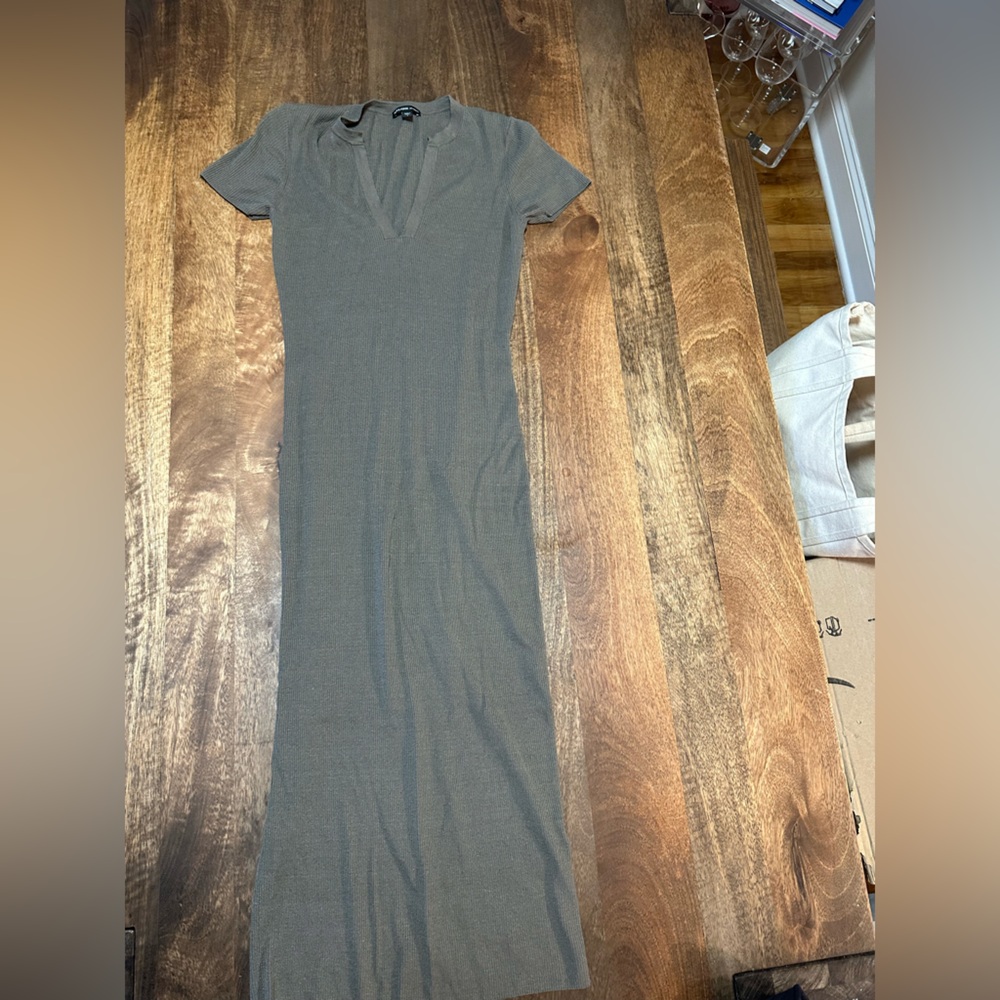 James Perse Collared Jersey Midi Dress